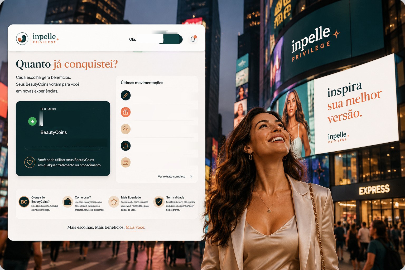 Quanto já conquistei — seus BeautyCoins e suas últimas movimentações