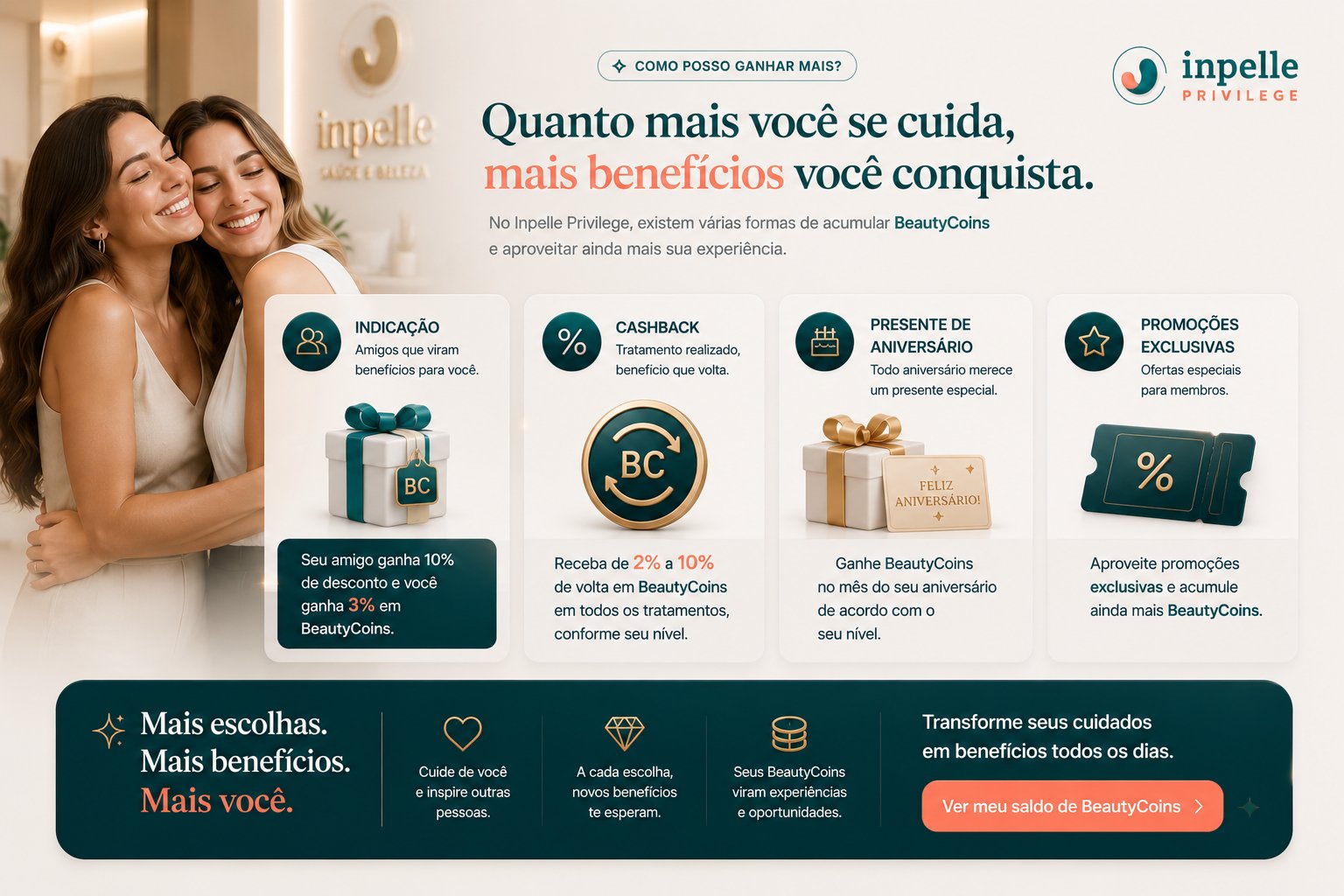 Como posso ganhar mais — formas de acumular BeautyCoins
