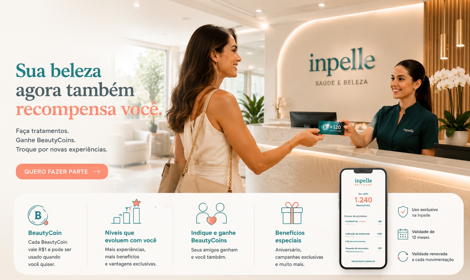Inpelle Privilege — Sua beleza agora também recompensa você.